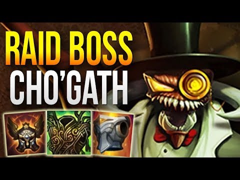 RAID BOSS CHO'GATH - UNKILLABLE TANK | CHO'GATH TOP GAMEPLAY | Patch 8.12 S8 - League of Legends