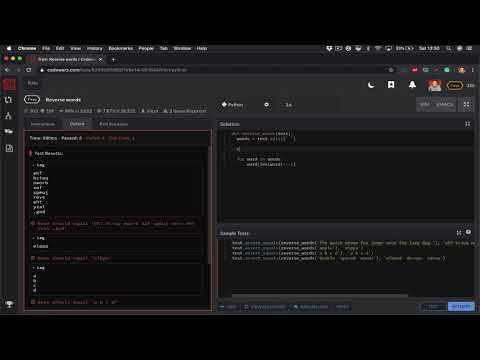 Codewars Reverse Words in Python