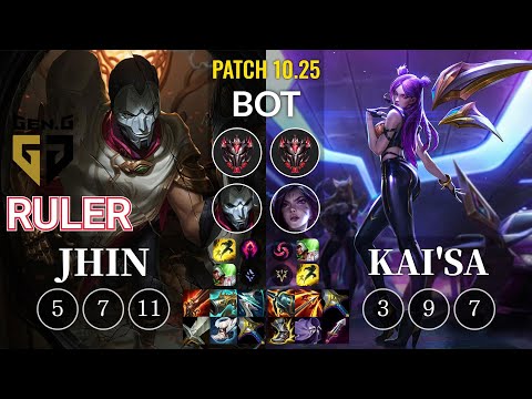 GEN Ruler Jhin vs Kai'Sa Bot - KR Patch 10.25