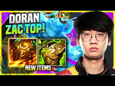 DORAN PICKS ZAC WITH NEW ITEM SUNFIRE AEGIS! - DRX Doran Plays Zac Top vs Rengar! | Preseason 11