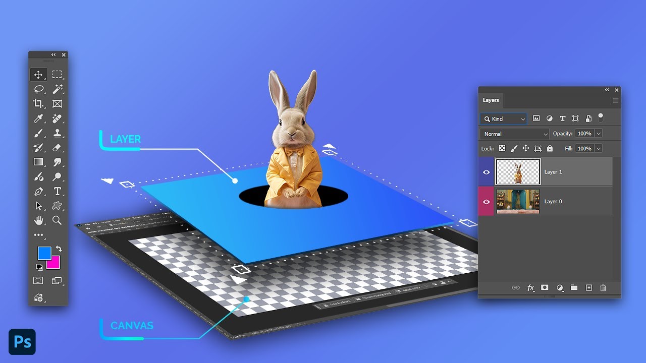 How to resize the layer in Photoshop