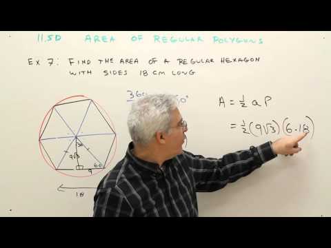 11.5D--Area of Regular Hexagon given one side