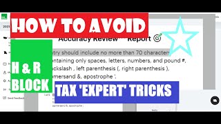 How to Avoid Tax Filing Tricks - Get around H&R BLOCK Fee Tricks