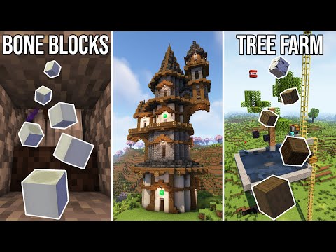 🌳🧙 Explore Tree Farm & Bone Tower! | Minecraft Survival