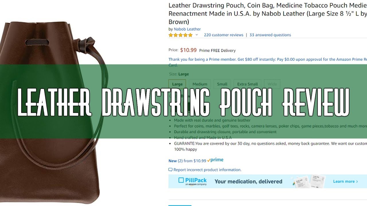 Leather Drawstring Pouch Amazon Review