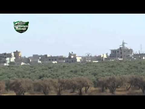 استهداف  قوات النظام بصاروخ محلي الصنع في كفريا والفوعة في محافظة إدلب من قبل لواء أحباب الله