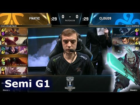 FNC vs C9 Game 1 | Semi Final S8 LoL Worlds 2018 | Fnatic vs Cloud 9 G1