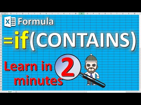 Excel If formula - If CONTAINS formula in Excel - 2 Minute Excel Formula