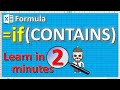 Excel If formula - If CONTAINS formula in Excel - 2 Minute Excel Formula