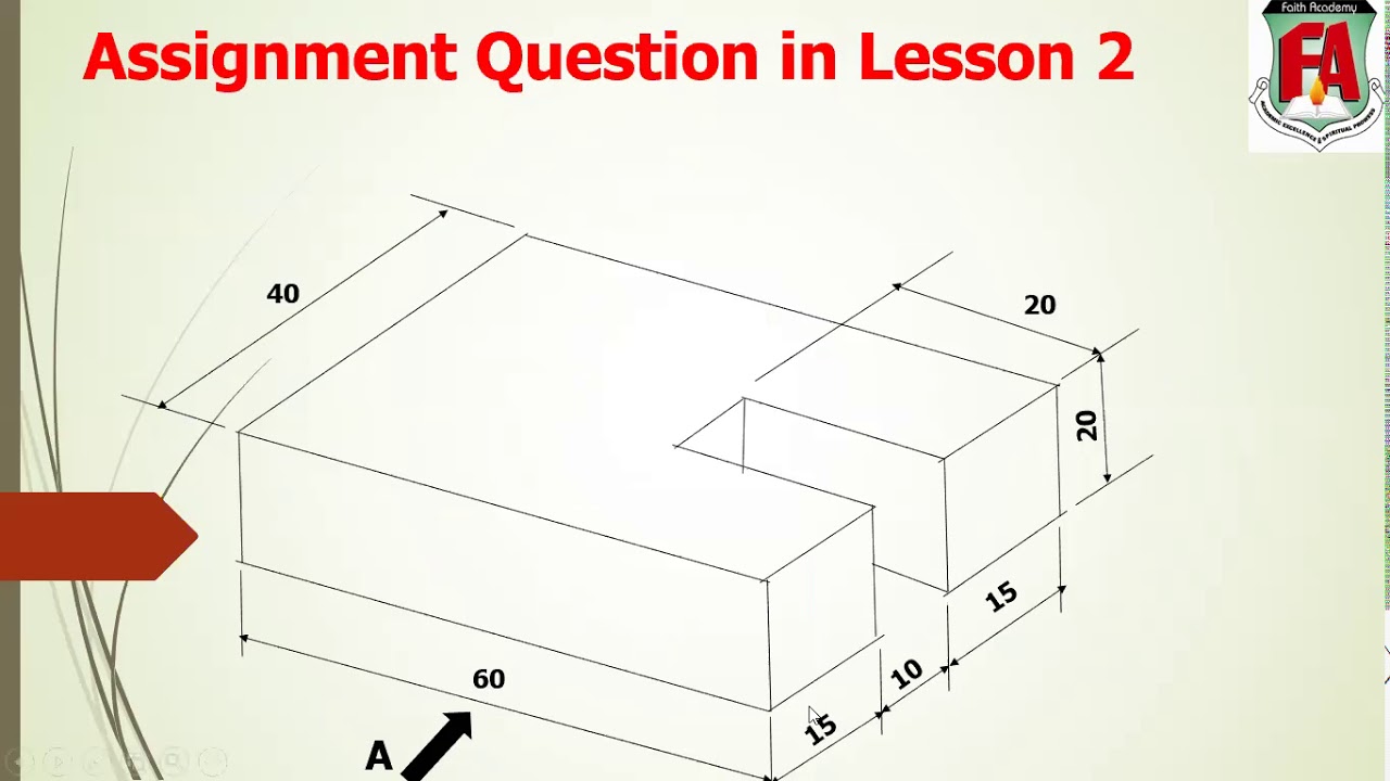 JSS3 BASIC TECH PRACTICAL ORTHOGRAPHIC DRAWING