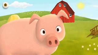 Educational Learning English Game for Kids from 3 to 5 Years Old, Play with Farm Animals