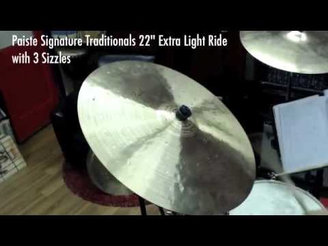 Paiste Signature Traditionals 22" Extra Light Ride, with 3 Rivets