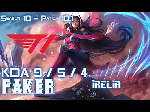 T1 Faker IRELIA vs TARIC Mid - Patch 10.1 KR Ranked