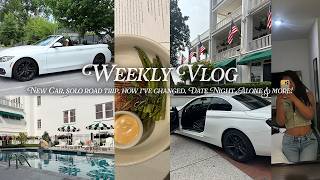 weekly vlog | new car, solo road trip, how i've changed, date night alone, silk press tips & more!