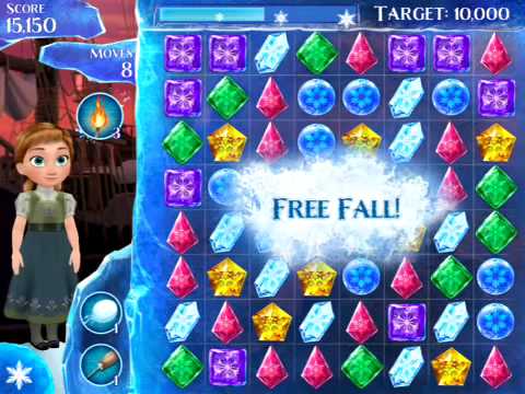 Disney Frozen Free Fall Level 36 (3 Stars) No power up