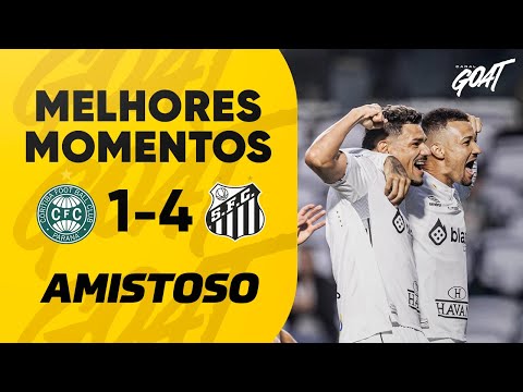 Gols e lances de Coritiba x Santos