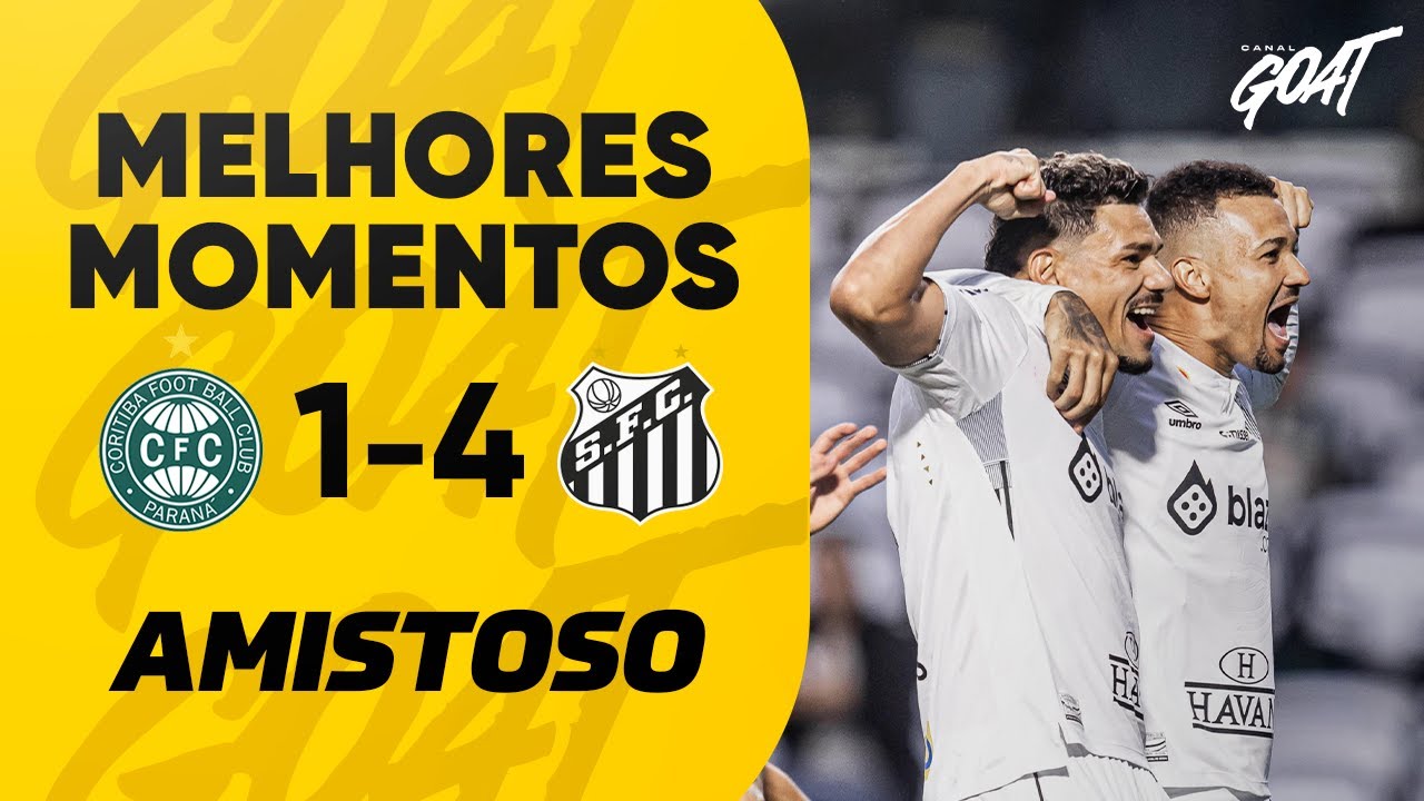 TIQUINHO SOARES MARCA DOIS GOLS E SANTOS GOLEIA CORITIBA EM AMISTOSO! | MELHORES MOMENTOS