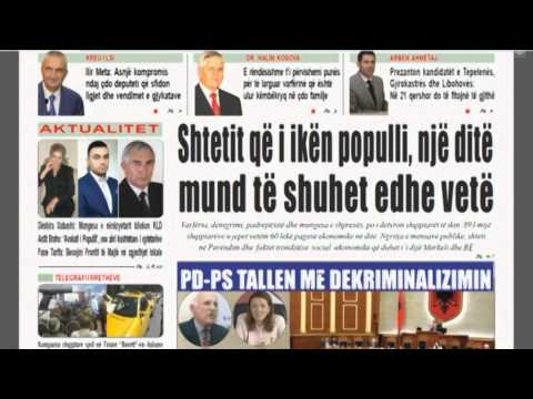Pasqyra e shtypit të ditës-Ditë e Re- 27.04.15- Ora News