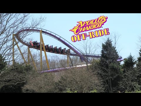 Off-ride footage of a Apollo's Chariot train