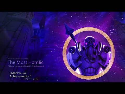 The Most Horrific Vision of Stormwind Achievement, wearing 5 faceless masks