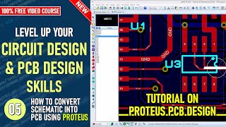How to convert schematic diagram into PCB using Proteus? | Course on Circuit Design [in Hindi]