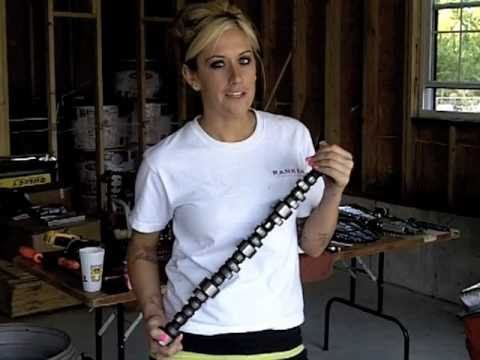 Steph knows the best way to handle a camshaft!