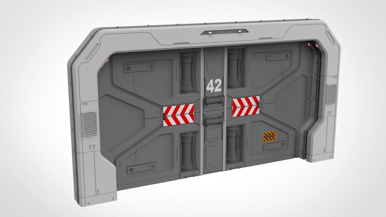 Sci fi door 18 3D Model