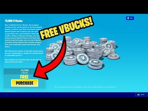 Part of a video titled How To Redeem 13500 V bucks For Free In Fortnite! (VBUCKS GLITCH)