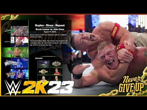 WWE 2K23 Showcase Suplex - Rinse - Repeat Brock Lesnar vs John Cena (100% Completion)