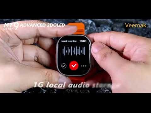 Veemak AMEX MT-9 ultra smart watch 1gb memory oled screen series 8