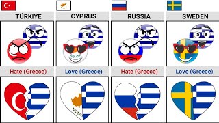 Who Do Greece Love or Hate [Countryballs] | Times Universe