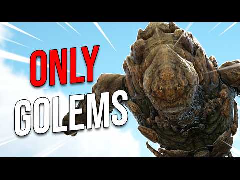 ARK But I Replaced EVERY DINO with a ROCK GOLEM...