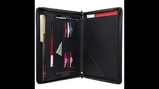 Carpeta ejecutiva de piel con cierre