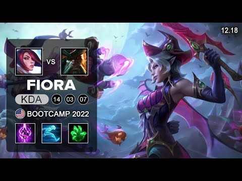 JDG 369 Fiora vs GangPlank Top - NA BOOTCAMP WORLDS 2022 - Patch 12.18 Season 12