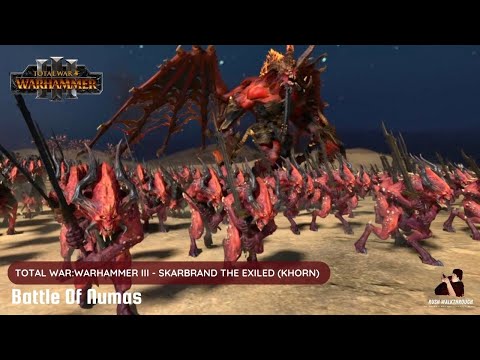 Total Warhammer 3 Cinematic Battle | KHORNE VS VAMPIRE COUNTS: Battle of Numas