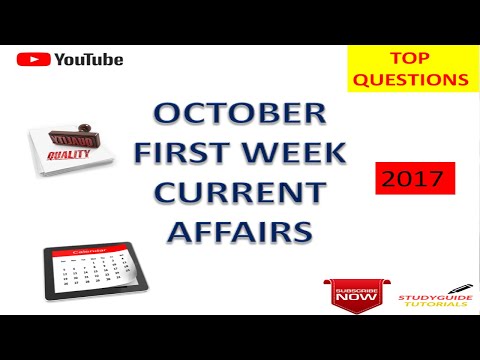 OCTOBER FIRST WEEK CURRENT AFFAIRS  FOR SSC CGL|CPO|CHSL|RAILWAY|OTHERS