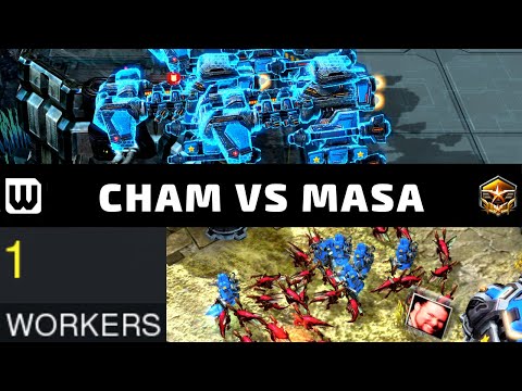 Starcraft 2: ONE WORKER LEFT COMEBACK?! (Cham vs Masa)