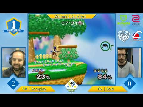 Salty Arena Cup Melee #1 [NTSC] - Winners Quarter - Samplay (Marth) vs Solo (Falco)