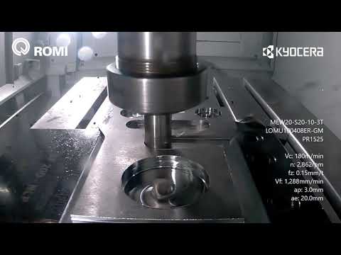Usinagem de alta performance no Centro de Usinagem ROMI D 1000 com ferramentas de corte Kyocera - PO