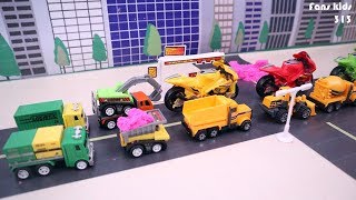 Download lagu Toys construction for kids I Mainan dum truck, excavator, loader, compactor, mobil mobilan & Motor mp3