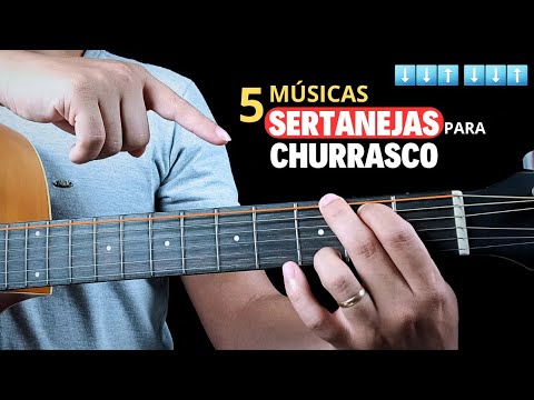 TOP 5 MÚSICAS SERTANEJAS FÁCEIS para tocar NO SEU CHURRASCO - prof. Max Ferro
