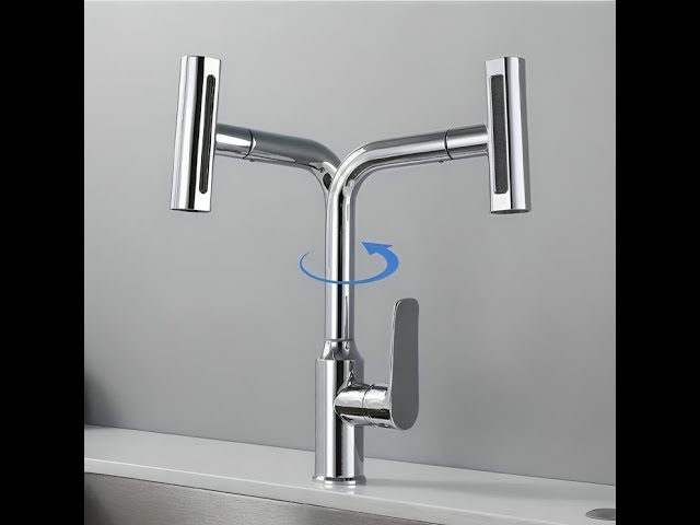 خلاط مطبخ حوض مودرن متحول شلال كروم