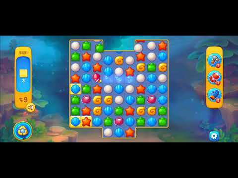 Fishdom Easy Level 9591 (volcanoes, with ingame boosters) @choraelmin