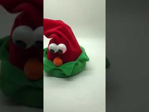 Танцующая и поющая новогодняя шапка с глазами