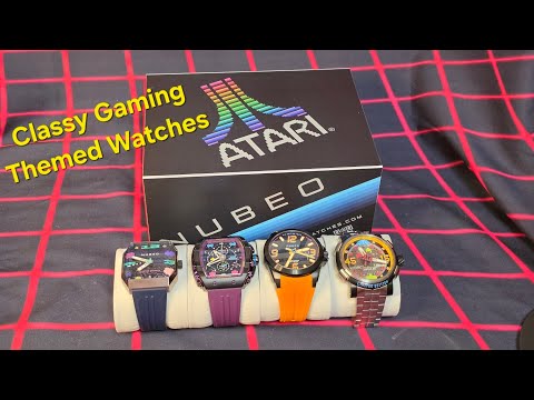 Gaming Themed Watches by Nubeo (Atari Asteroids and Space Invaders)
