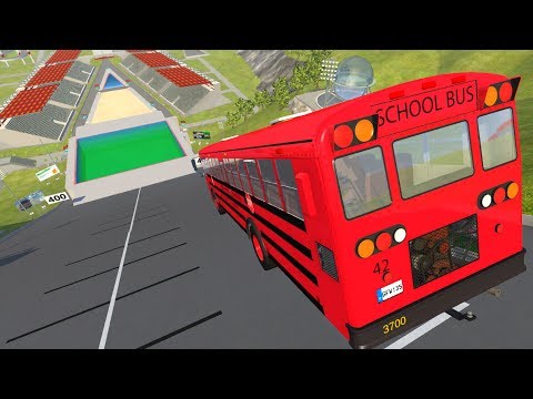 Car Jumping Crashes Into Slime Pool Beamng drive - CrashArmy