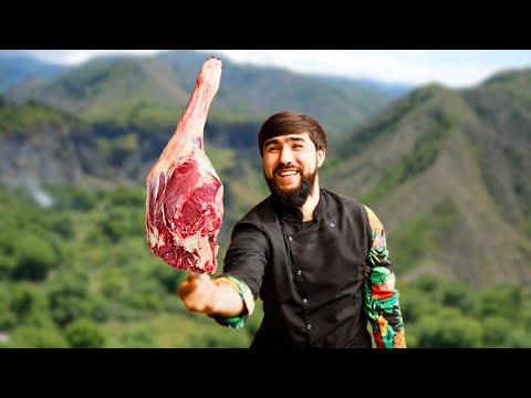Cooking Giant Meat Sheep😲cooked in Nature ASMR #cooking #nature