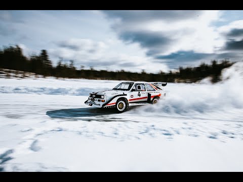 Audi Quattro S1 E2 at Stig Blomqvist ice driving - Routevare track in Sweden
