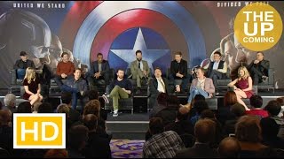 Captain America: Civil War press conference: Chris Evans, Robert Downey Jr, Paul Rudd, Daniel Bruh video