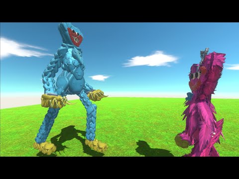 HUGGY WUGGY vs KISSY MISSY - Animal Revolt Battle Simulator